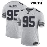 Youth NCAA Ohio State Buckeyes Blake Haubeil #95 College Stitched Authentic Nike Gray Football Jersey ST20Y80YT